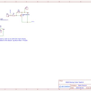 RGB pcb for controlling the color of the LED combo.